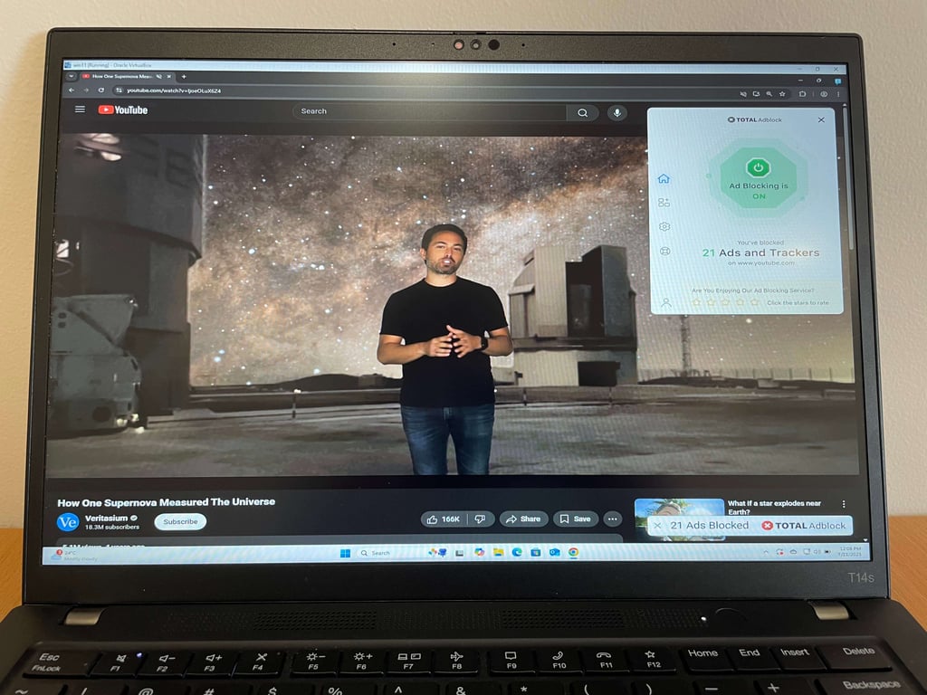 Total Adblock used on Youtube