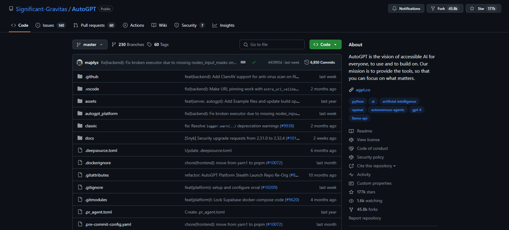 autogpt in github