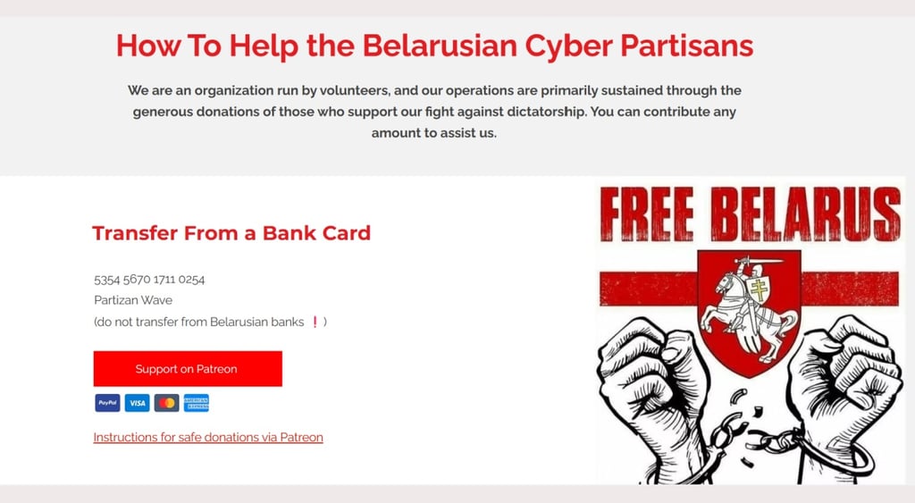 Cyber-Partisans Aeroflot cyberattack website