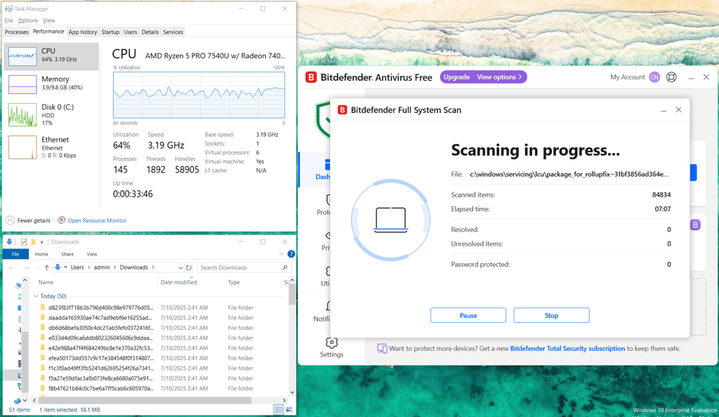 Bitdefender full scan