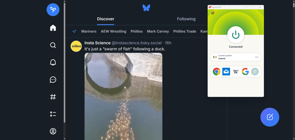 Accessing Bluesky with ExpressVPN