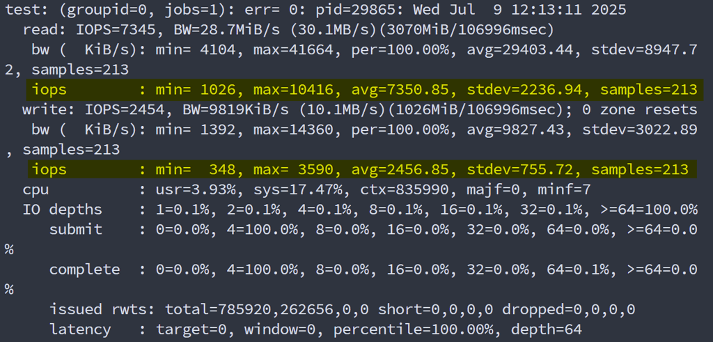 DreamHost's disk performance