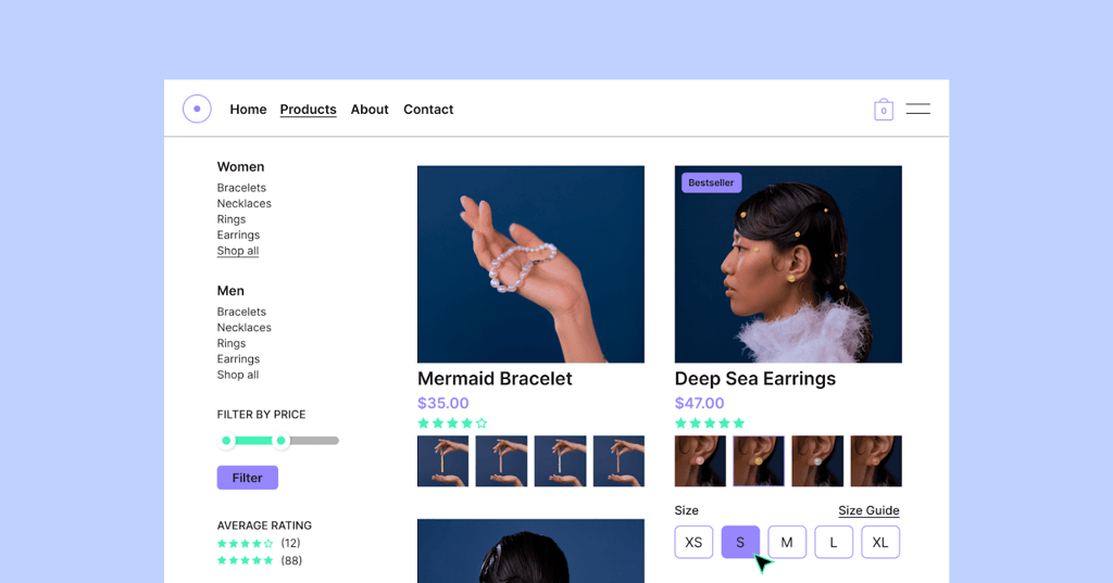 elementor shop interface