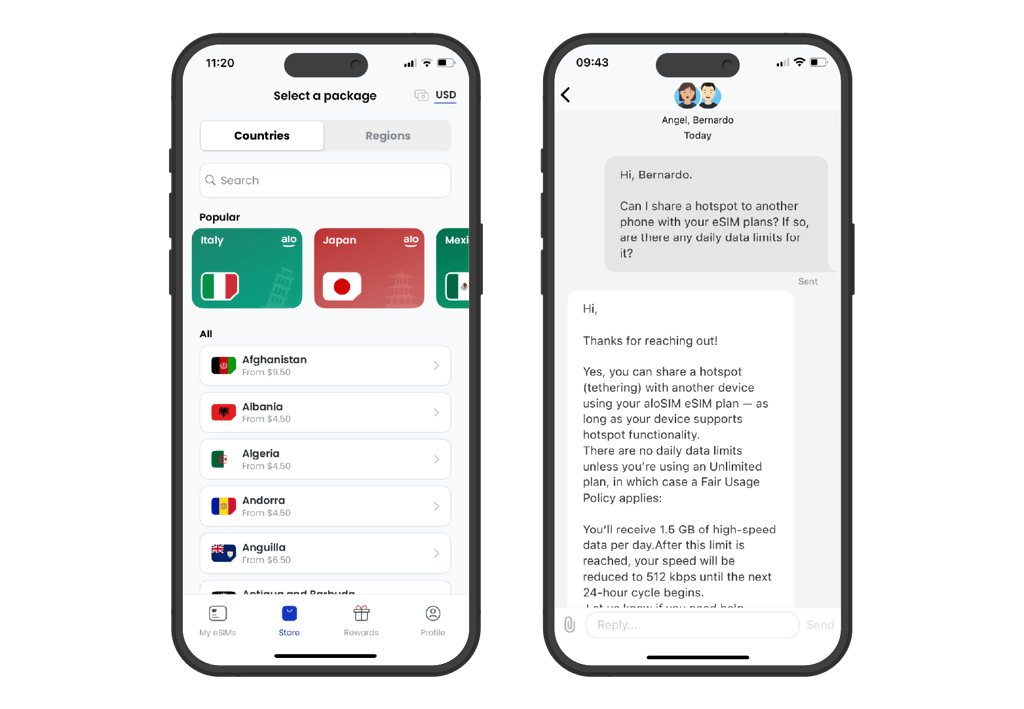 Using aloSIM eSIM in Italy