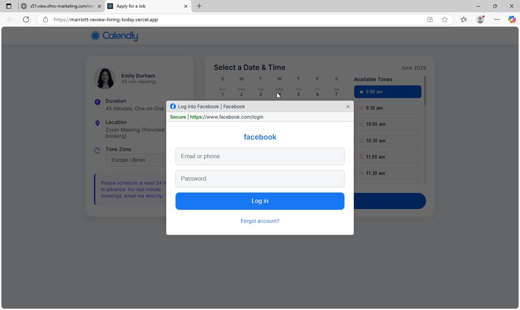 Fortra research phishing scam Calandly