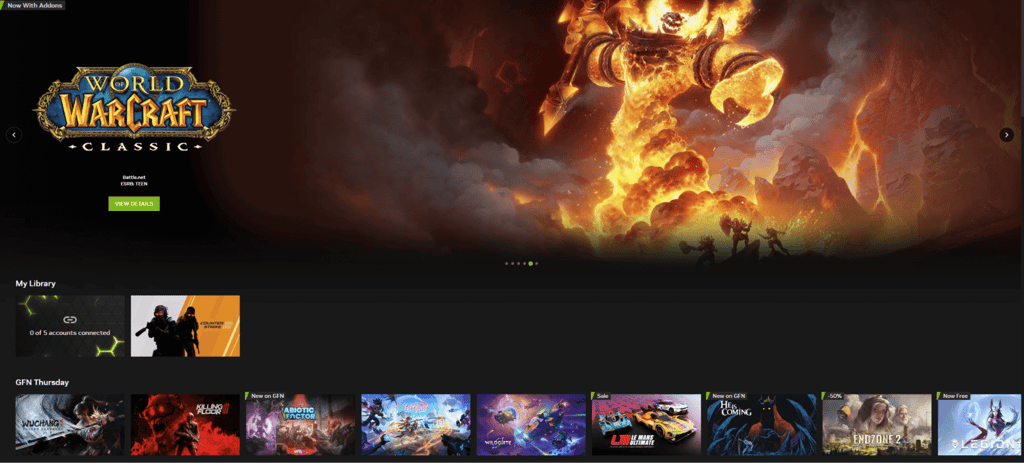 start playing geforce now