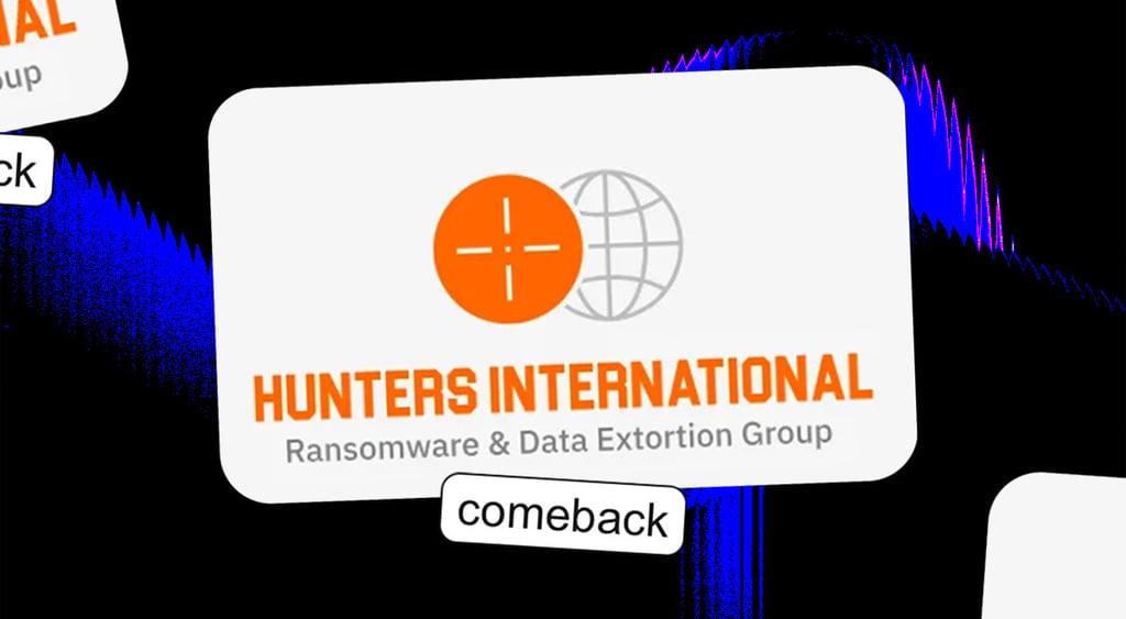 hunters international cybergang logo comeback