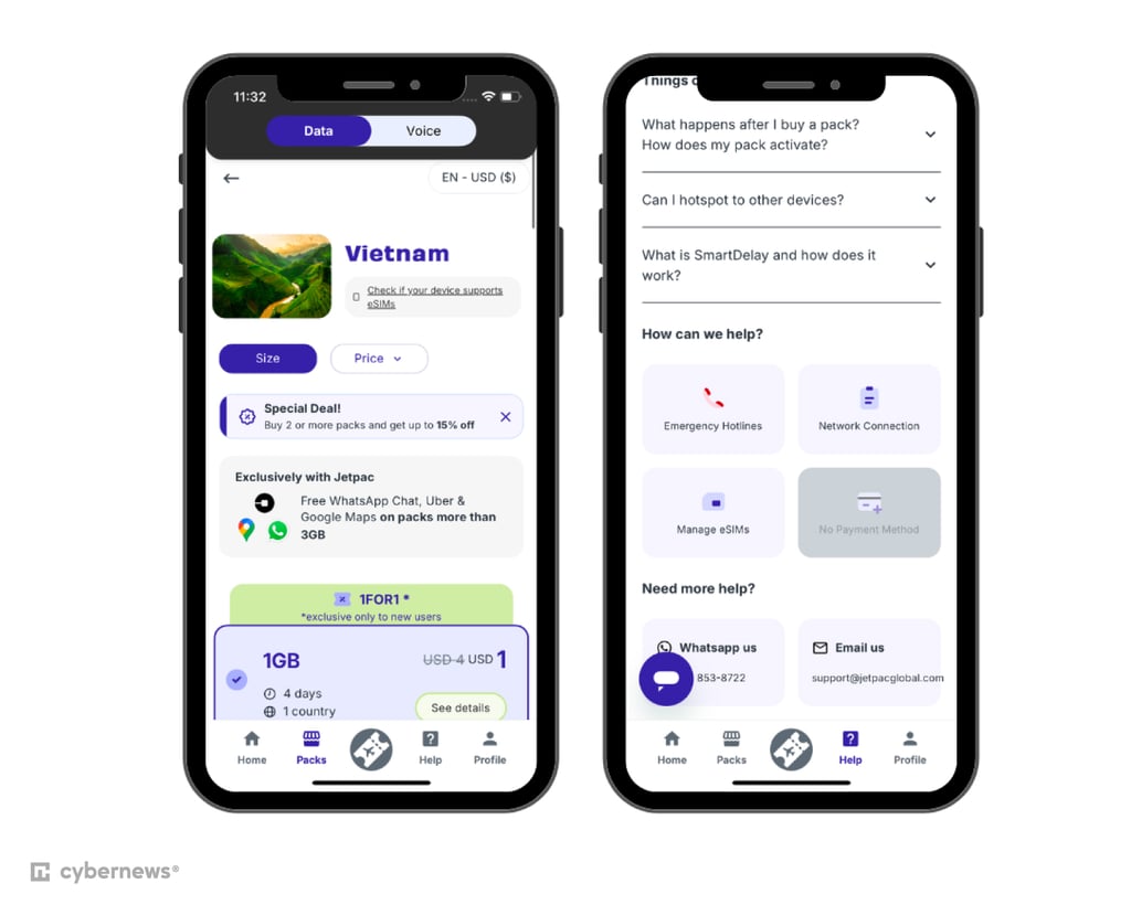 Using Jetpac in Vietnam