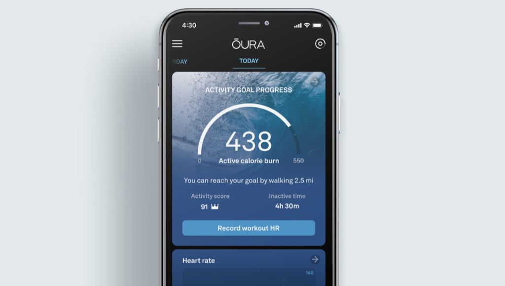 oura ring app goal tracker