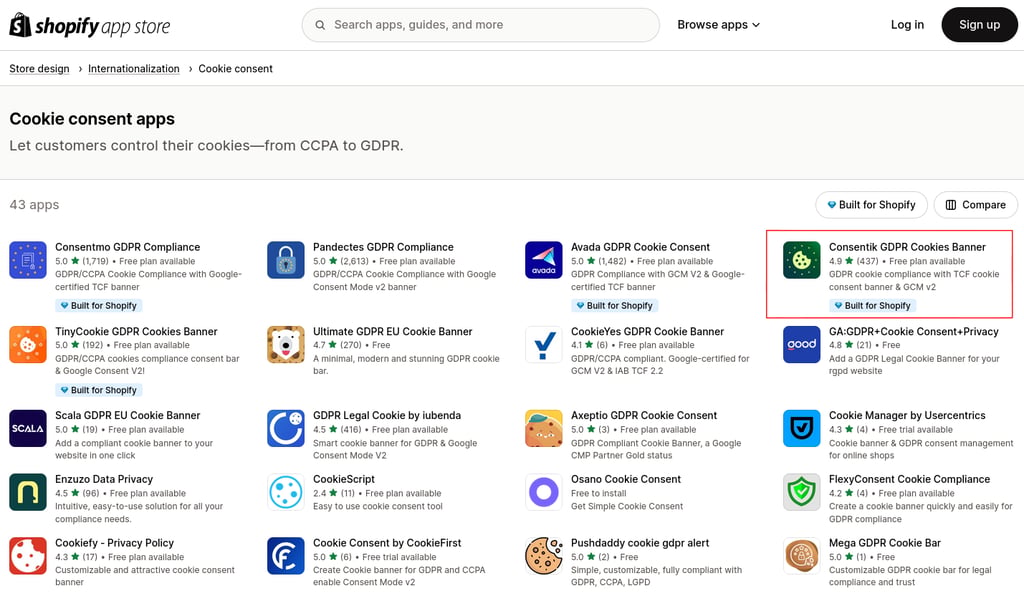 Leaking plugin’s position on the Shopify App Store