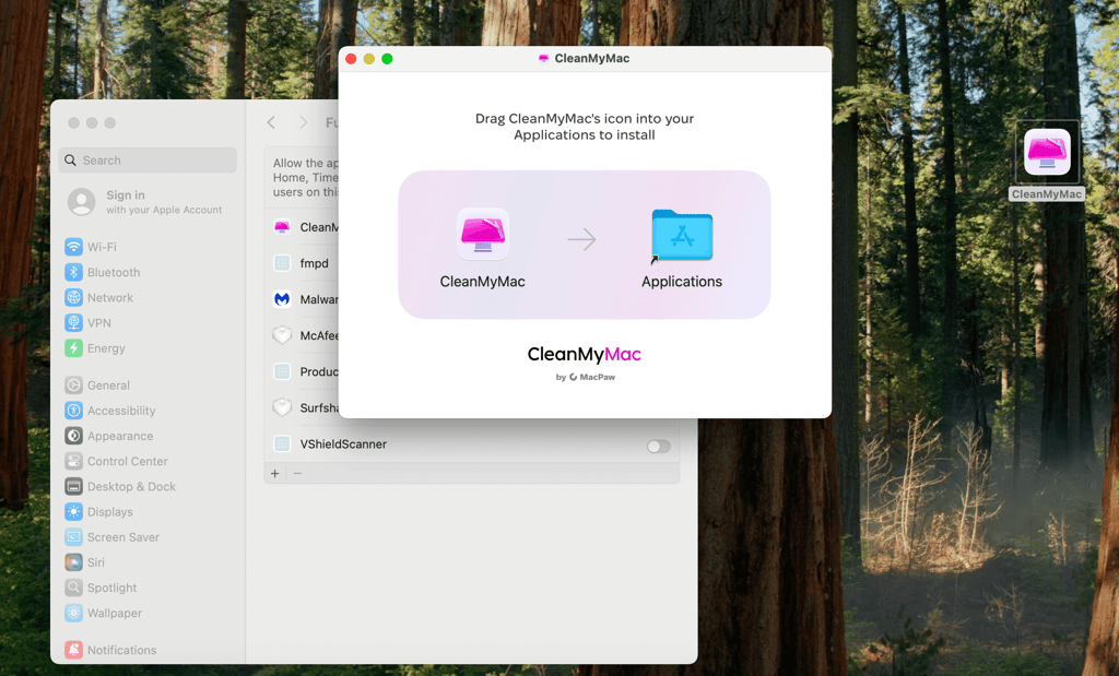 CleanMyMac installation