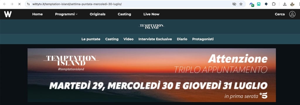 Temptation Island appuntamento