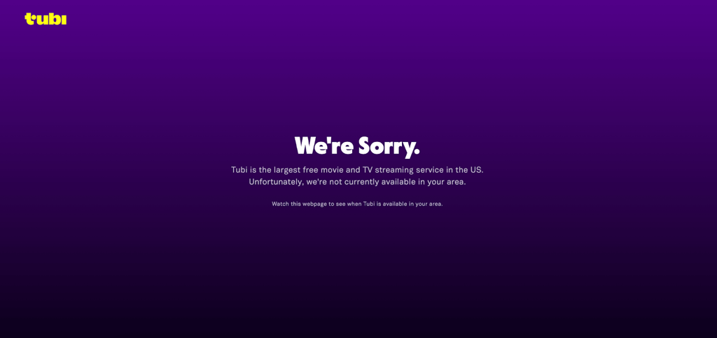 tubi error message