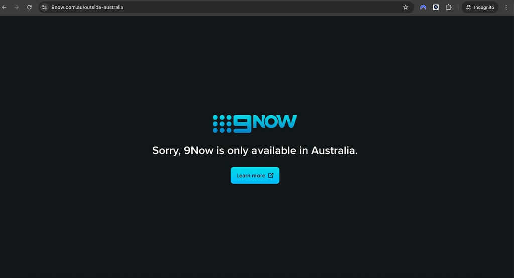 9now error message new