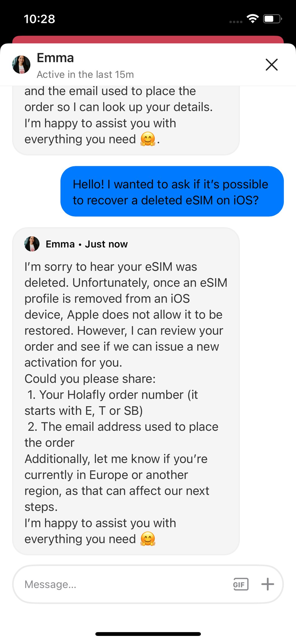 Holafly customer support