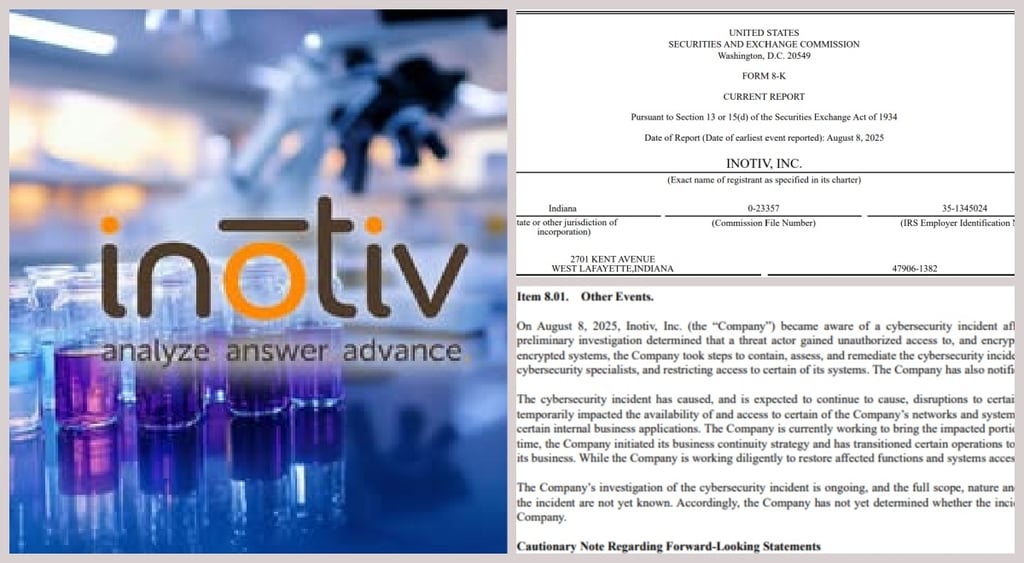 Inotiv SEC notice