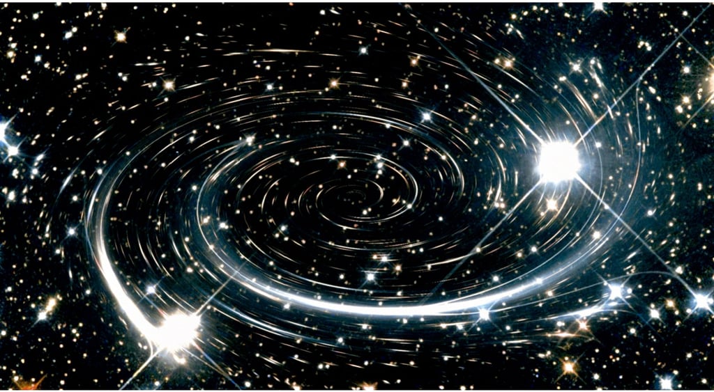 swirl of stars in a black sky
