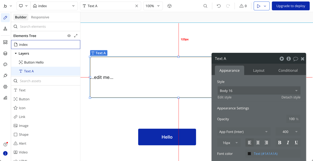 Bubble editor and available settings