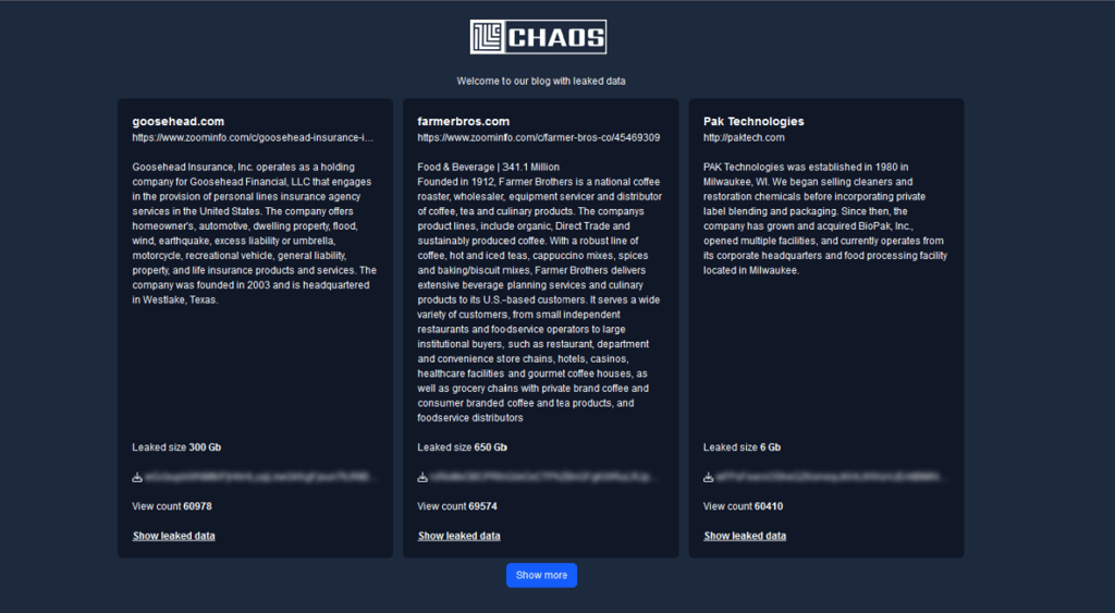 Chaos leak blog