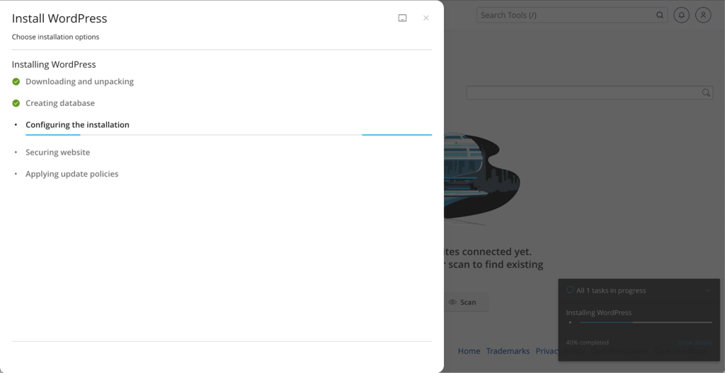 CLDY WordPress hosting installation steps