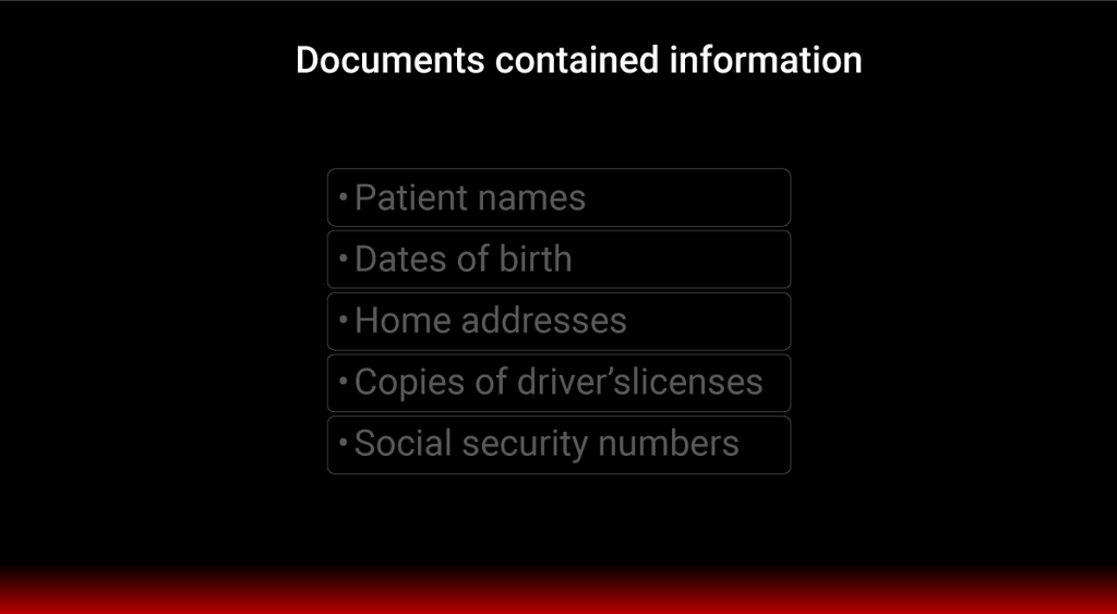 documents containing information list