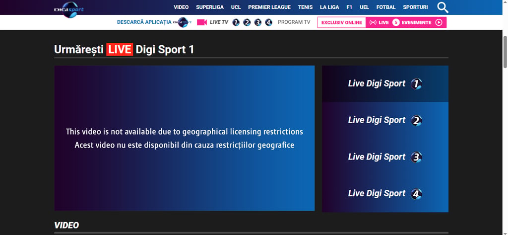 gigi sport error message