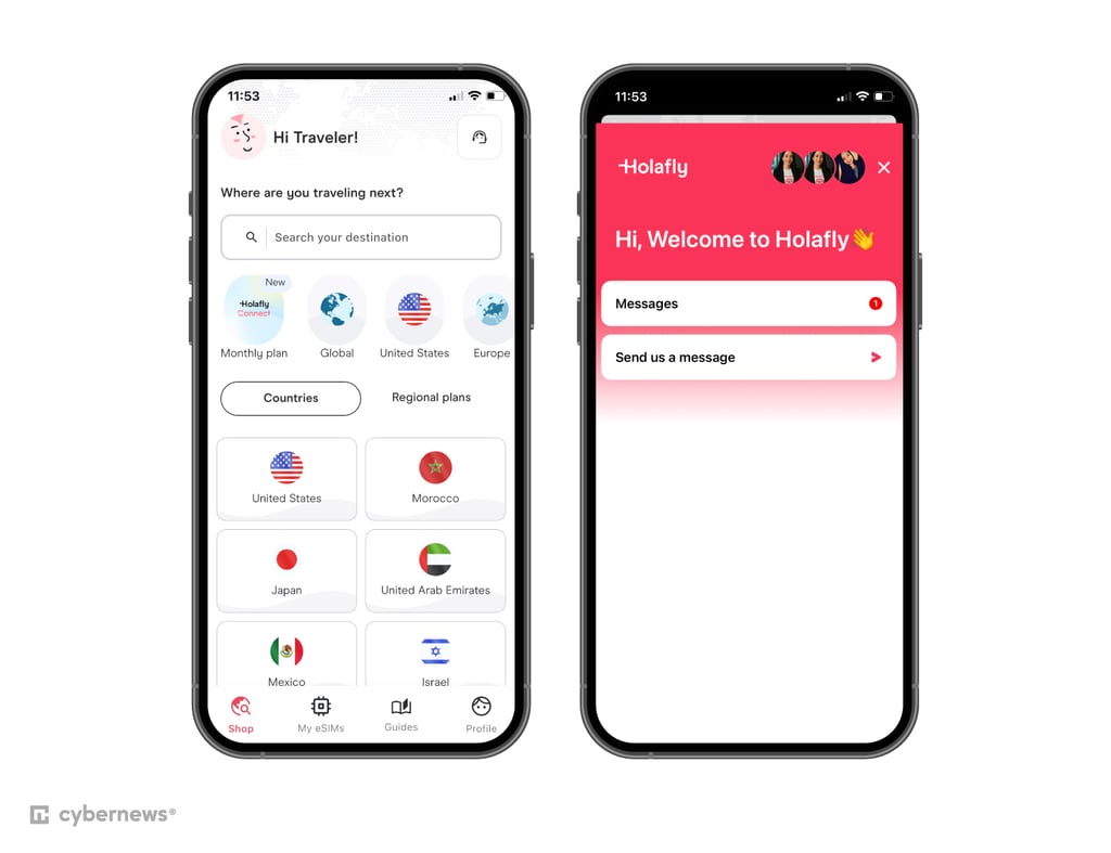 Using Holafly eSIM while traveling abroad