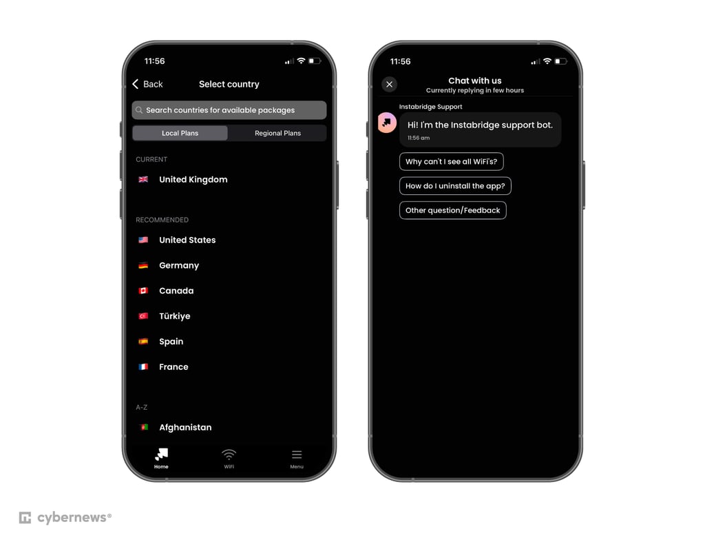 Using Instabridge eSIM while traveling abroad