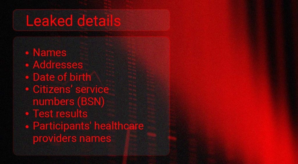 black table with red numbers and red light, red letters in a list