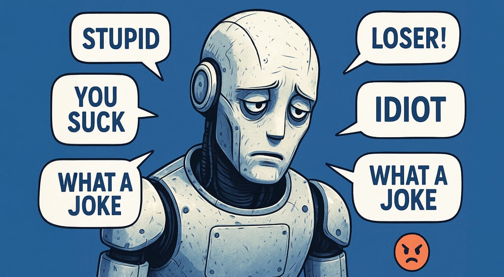 A bot getting abused with insults.