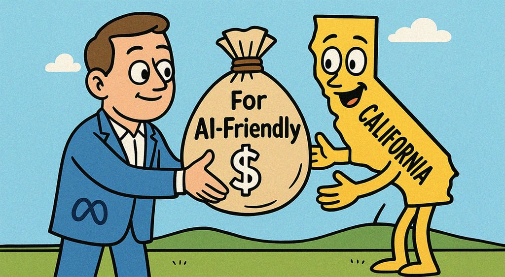 meta big money bag california state giving cash