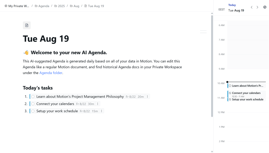 motion ai agenda