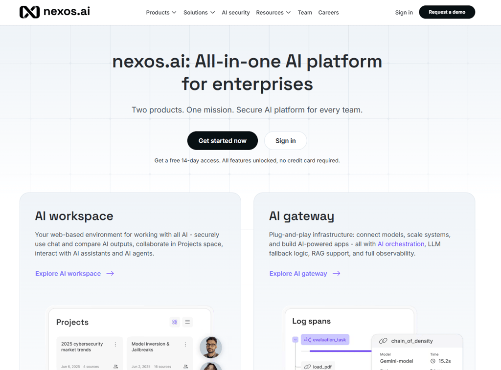 nexos.ai site