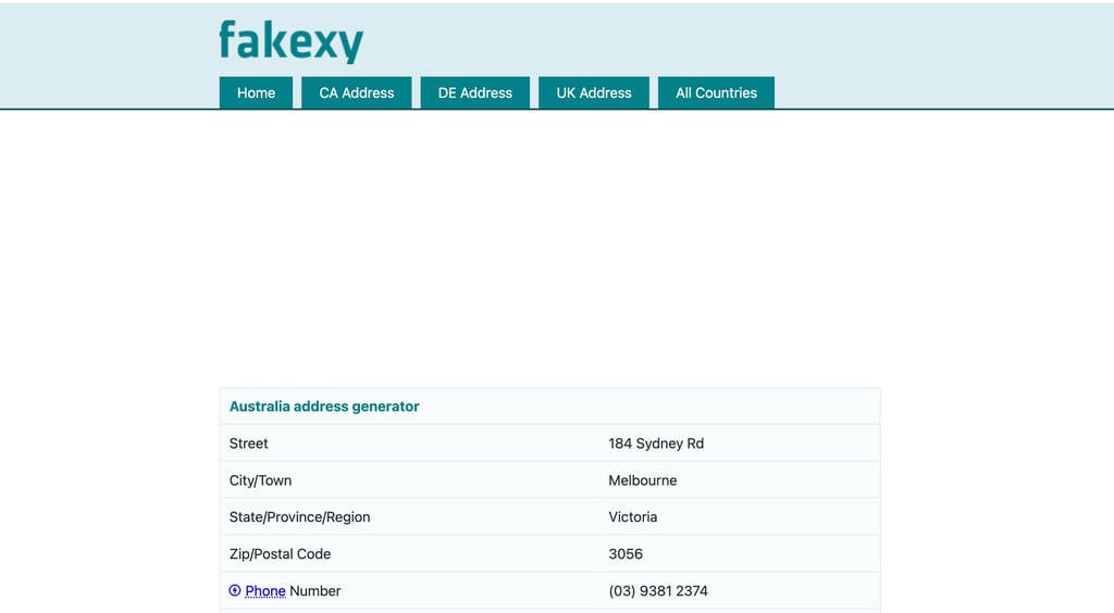 Get random Australian post code