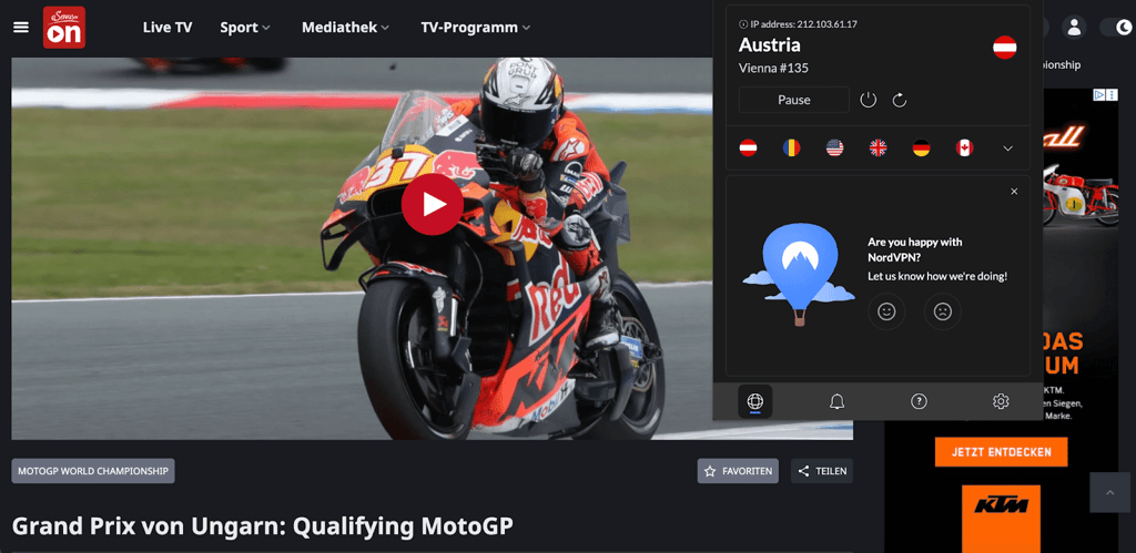 servus tv motogp austria server nordvpn