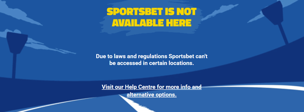 Sportsbet location error