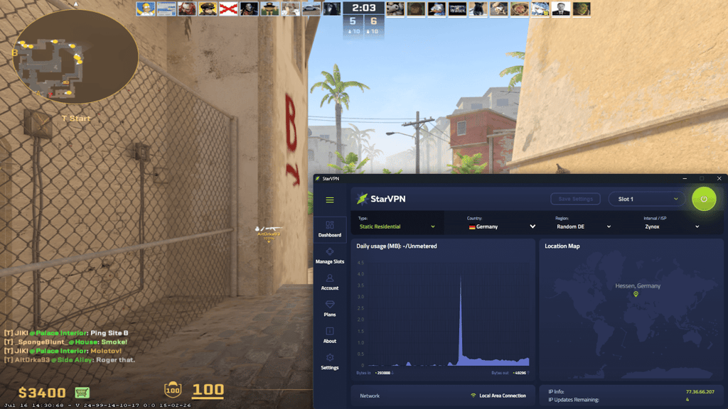 starvpn gaming cs go