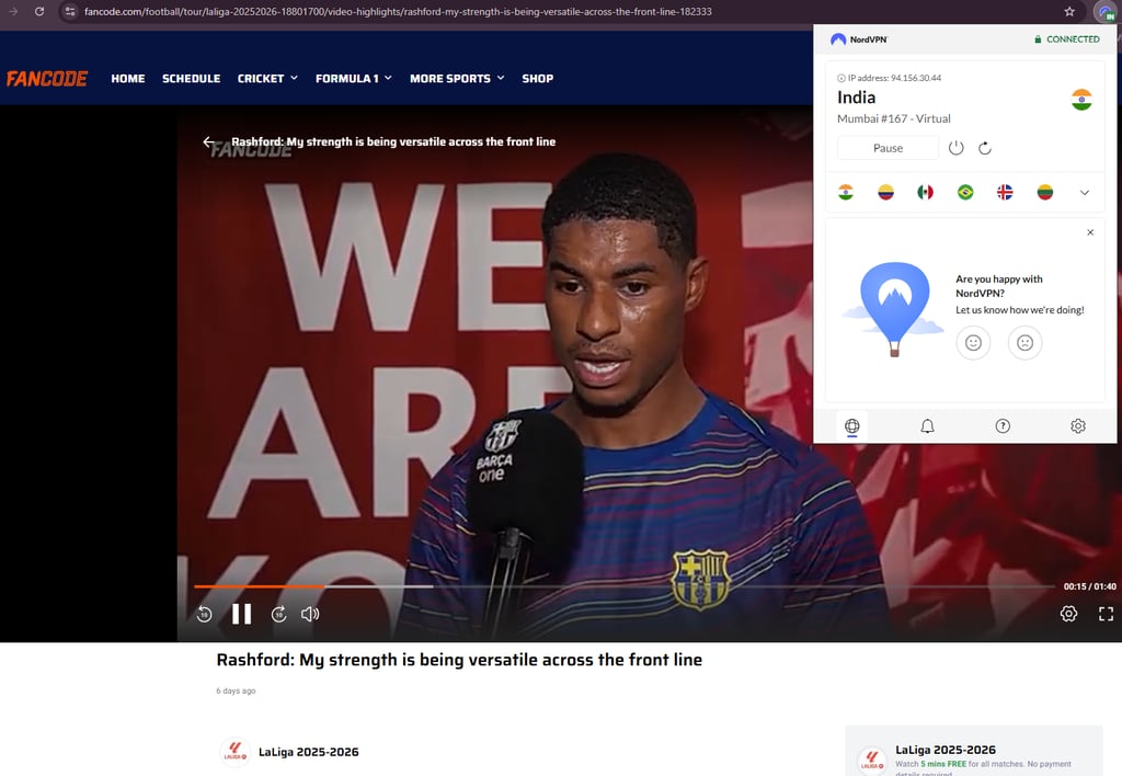 streaming facode with nordvpn