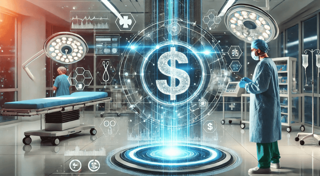 surgery room with dollar sign