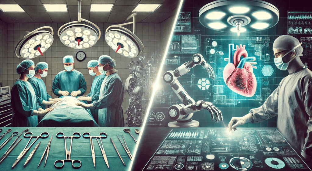 traditional and tech-driven surgery