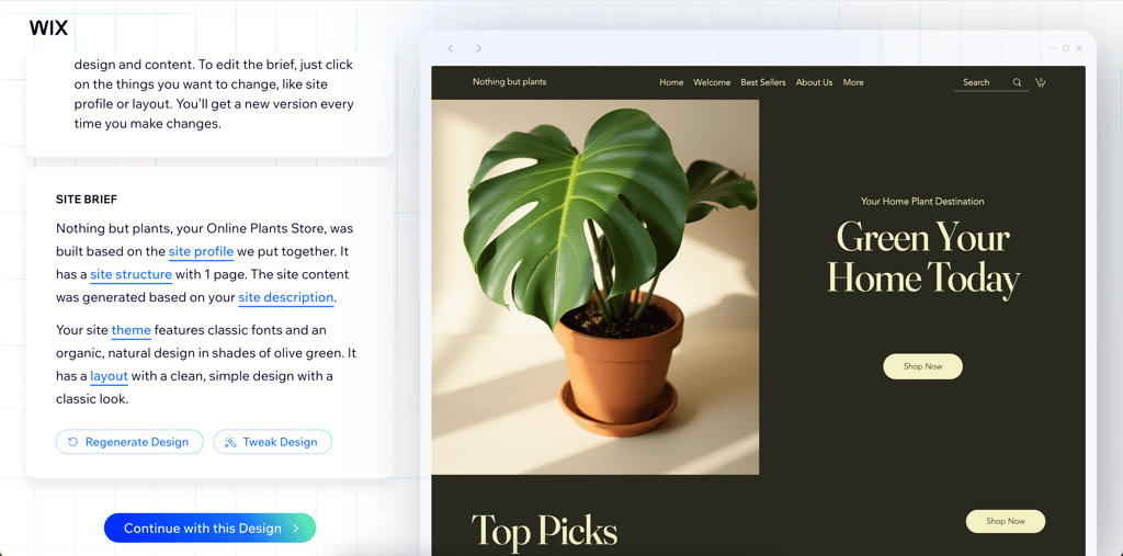 Template generated by Wix AI site builder