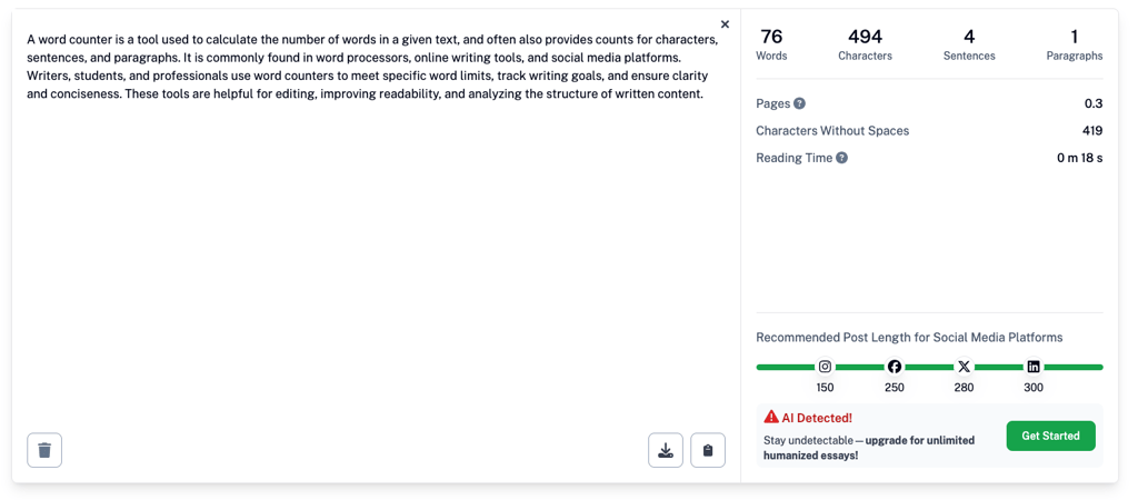 AI Word Counter counting words