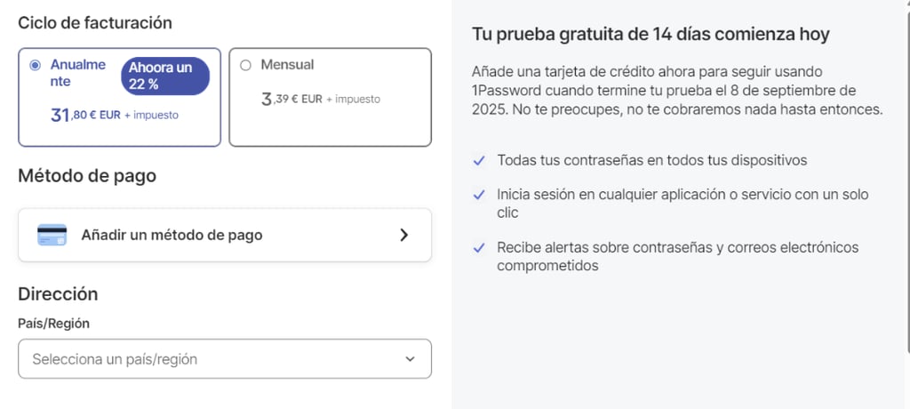 1password select plan