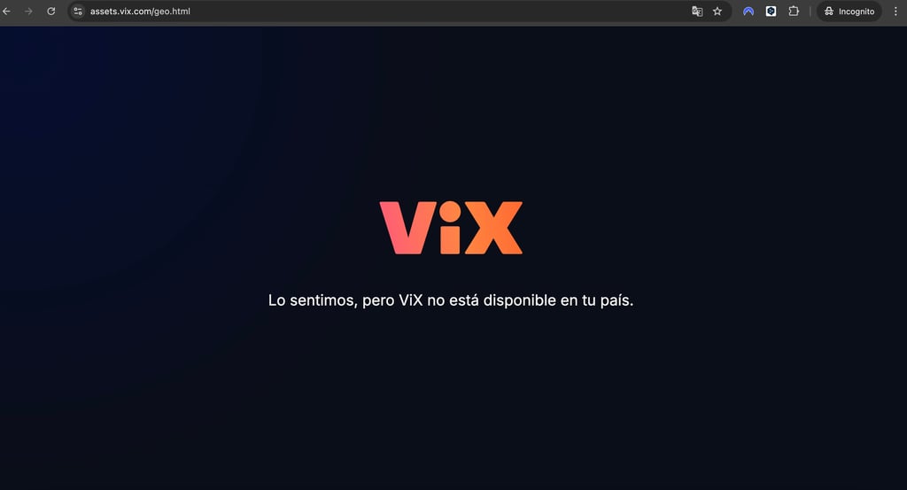 ViX geoblocked