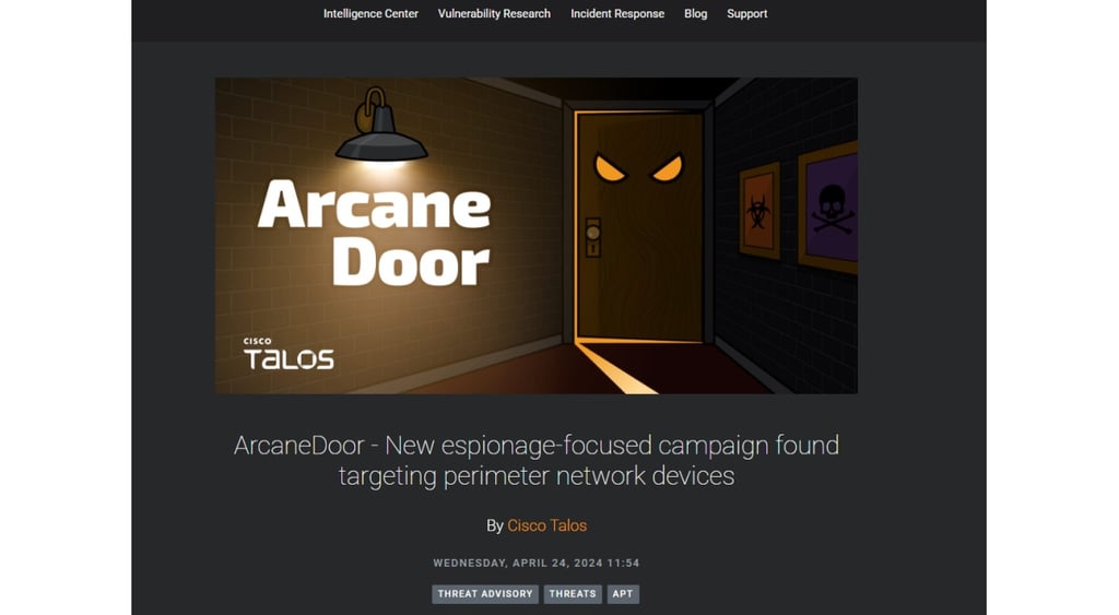 ArcaneDoor Cisco TalosArcaneDoor Cisco Talos