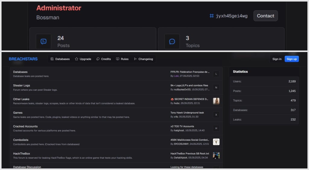 BreachStars reboot leaks databases stats