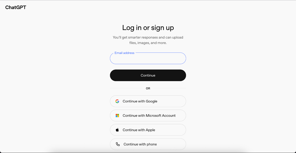 Chat gpt login