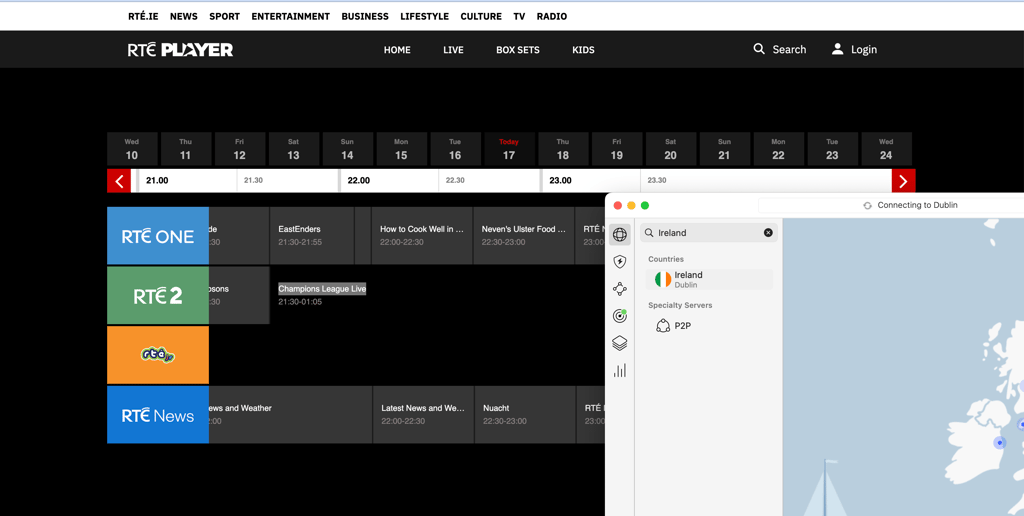 Liverpool vs Atletico on RTE2