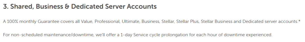 Namecheap hosting guarantees 100% uptime