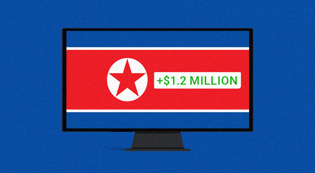 monitor north korea flag crypto stolen 1.2 million